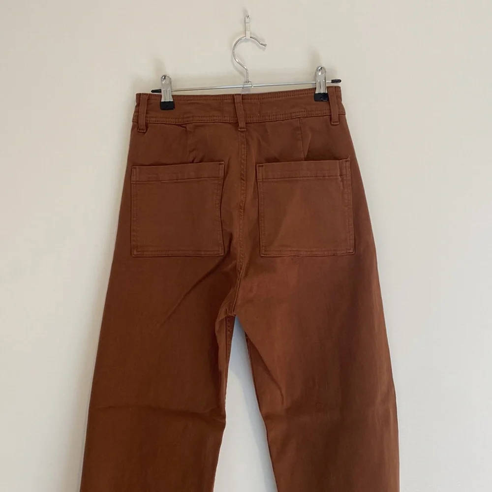 Primark BNWOT brown denim pants size 10 - Picture 5 of 6